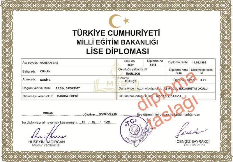 Parayla E-devlet Diploma Görüntüsü
